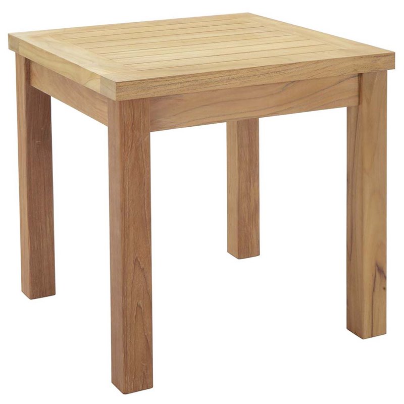 Marina 7 Piece Outdoor Patio Teak Set in Natural Gray