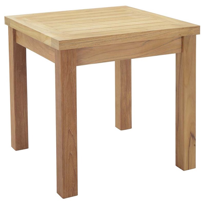 Marina 7 Piece Outdoor Patio Teak Set in Natural Navy