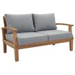 Marina 8 Piece Outdoor Patio Teak Set in Natural Gray