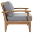 Marina 8 Piece Outdoor Patio Teak Set in Natural Gray