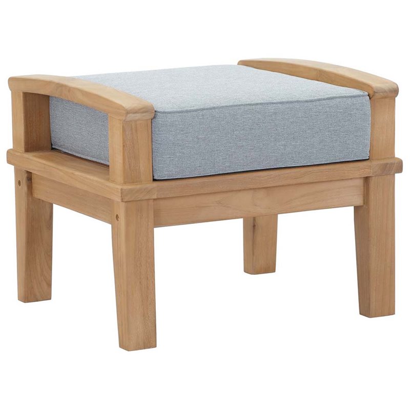 Marina 8 Piece Outdoor Patio Teak Set in Natural Gray