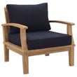 Marina 8 Piece Outdoor Patio Teak Set in Natural Navy