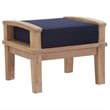 Marina 8 Piece Outdoor Patio Teak Set in Natural Navy