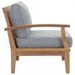 Modway Marina 8-Piece Solid Teak Wood Patio Sofa Set in Natural/Gray