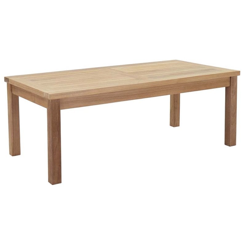 Marina 8 Piece Outdoor Patio Teak Set in Natural Navy