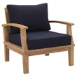 Marina 8 Piece Outdoor Patio Teak Set in Natural Navy