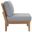 Modway Marina 8-Piece Solid Teak Wood Patio Sofa Set in Natural and Gray