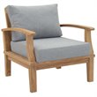 Modway Marina 9 Piece Patio Sofa Set in Natural and Gray