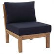 Modway Marina 9 Piece Patio Sofa Set in Natural and Navy
