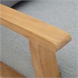 Modway Marina Modern Wood Outdoor Teak Armchair in Natural/Gray