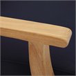 Modway Marina Modern Wood Outdoor Teak Armchair in Natural/Navy