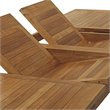 Modway Marina 11-Piece Teak Wood Patio Dining Set in White & Natural