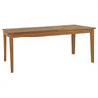 Modway Marina 7-Piece Teak Wood Patio Dining Set in Natural & White