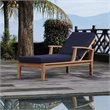 Modway Marina Patio Chaise Lounge in Natural and Navy