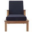 Modway Marina Patio Chaise Lounge in Natural and Navy