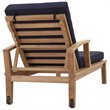 Modway Marina Patio Chaise Lounge in Natural and Navy