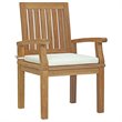 Modway Marina 7 Piece Outdoor Patio Teak Dining Set in Natural White