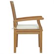 Modway Marina 7 Piece Outdoor Patio Teak Dining Set in Natural White