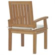Modway Marina 7 Piece Outdoor Patio Teak Dining Set in Natural White