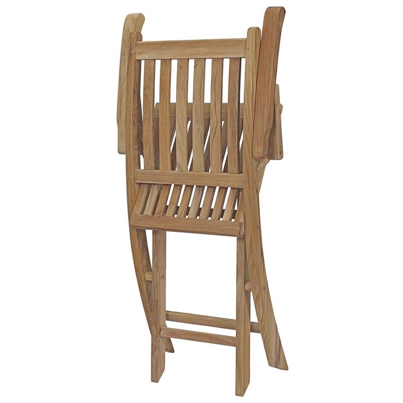 Modway Marina 9 Piece Outdoor Patio Teak Dining Set in Natural