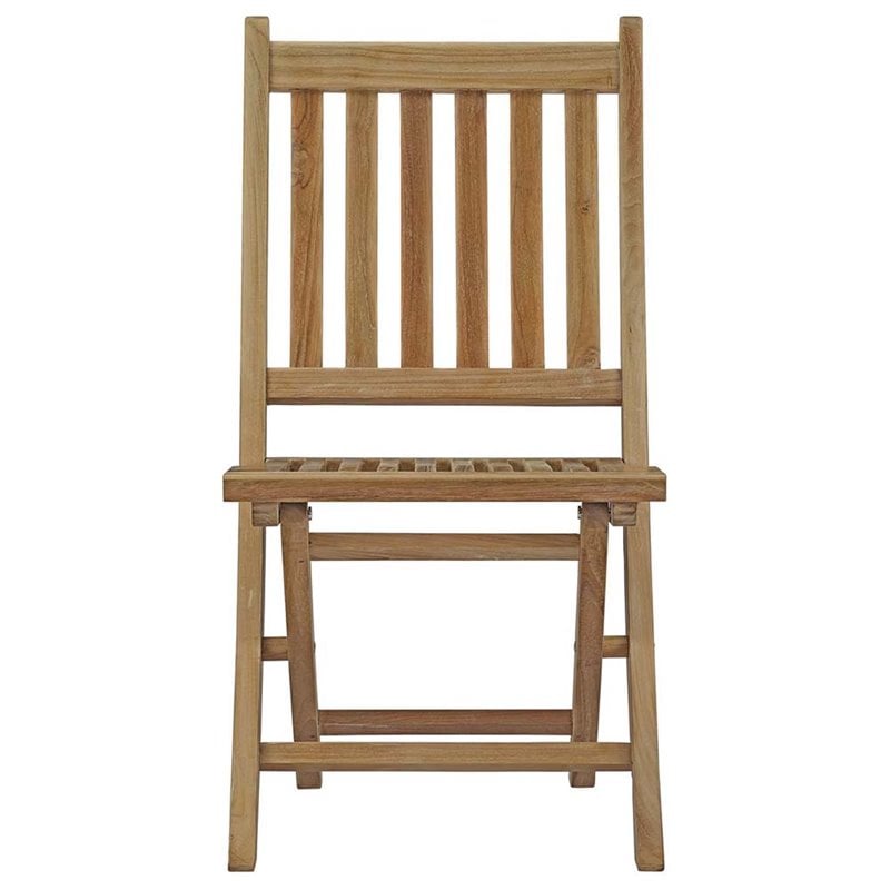 Modway Marina 9-Piece Wood Outdoor Patio Dining Set with Side Chair in Natural