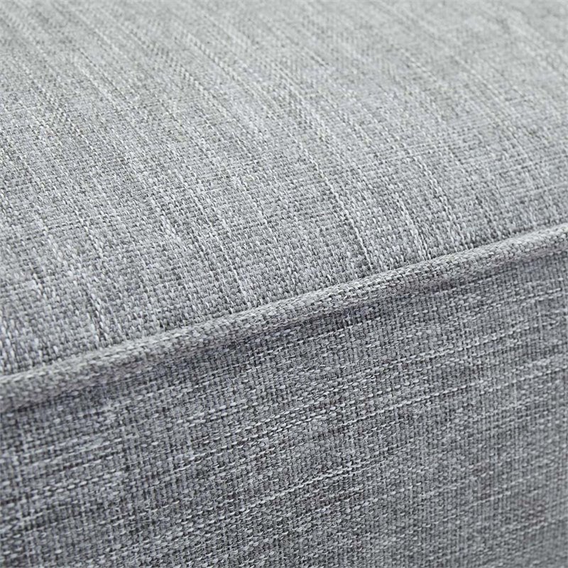 Modway Marina Modern Wood Patio Teak Loveseat in Natural/Gray