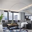 Modway Mingle 5-Piece Fabric Upholstered Armless Corner Sectional in Gray