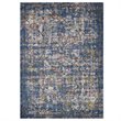 Modway Minu 4' x 6' Floral Lattice Area Rug in Blue and Gray