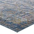Modway Minu 5' x 8' Floral Lattice Area Rug in Blue and Gray