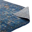Modway Minu 5' x 8' Floral Lattice Area Rug in Dark Blue and Yellow