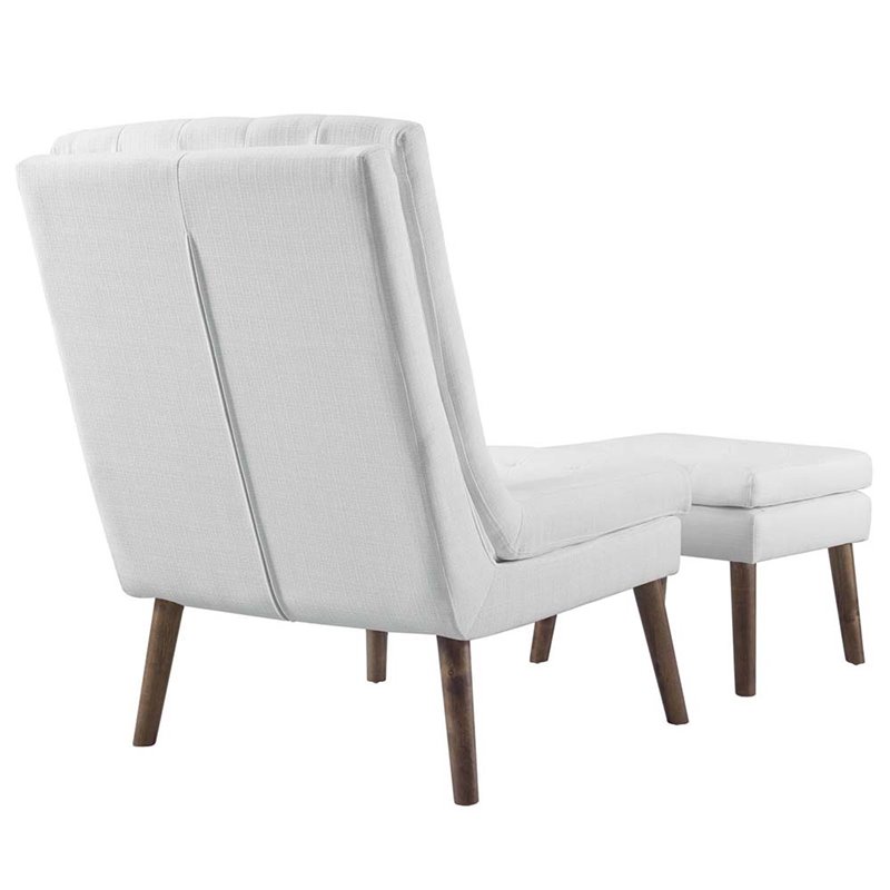 Modway Modify Tufted Accent Chair And, White Tufted Chair And Ottoman