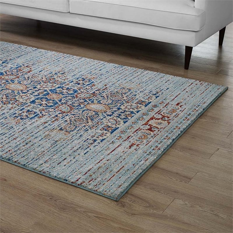 Modway Naria 5' x 8' Polypropylene Medallion Area Rug in Multicolor