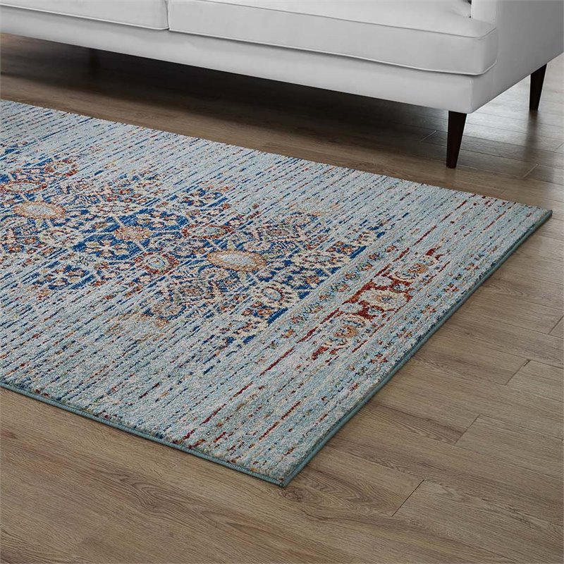 Modway Naria 8' x 10' Polypropylene Medallion Area Rug in Multicolor