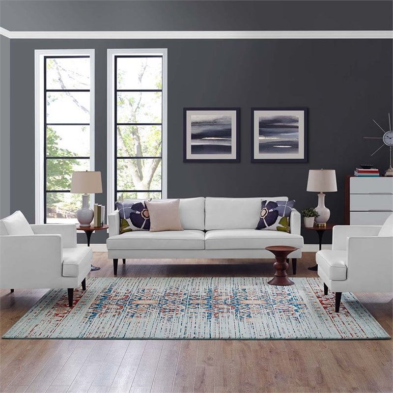 Modway Naria 8' x 10' Polypropylene Medallion Area Rug in Multicolor