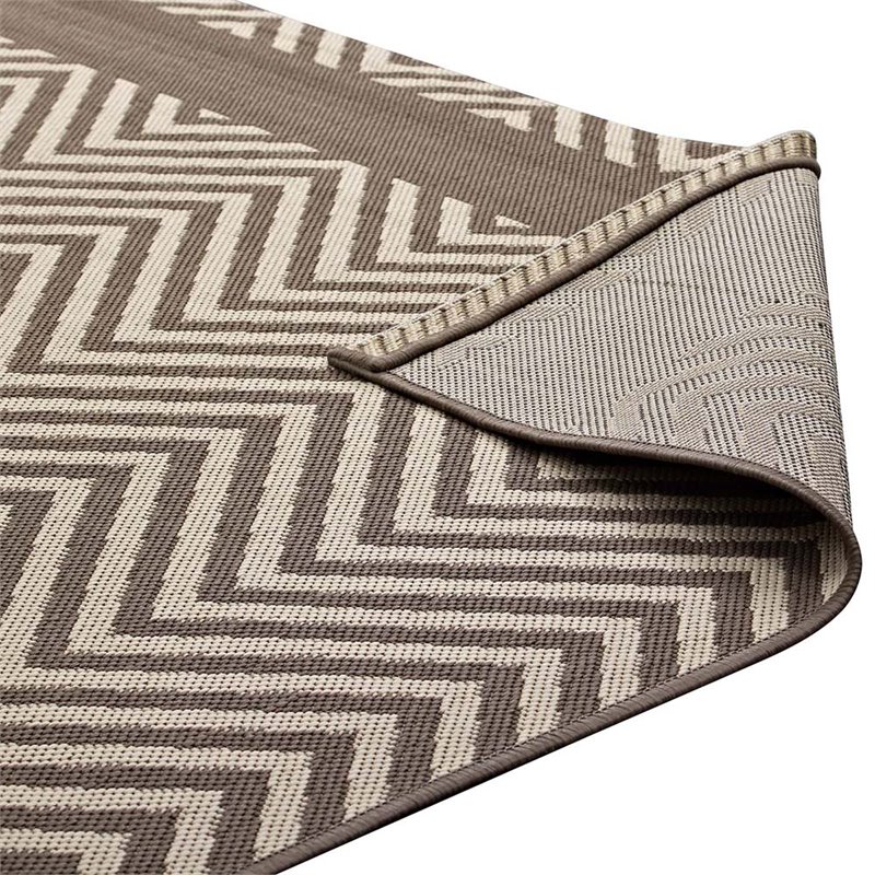Modway Optica 5' x 8' Area Rug in Beige