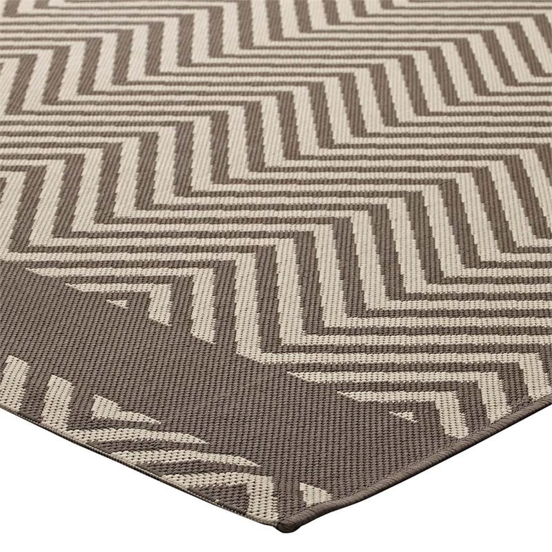 Modway Optica 5' x 8' Area Rug in Beige