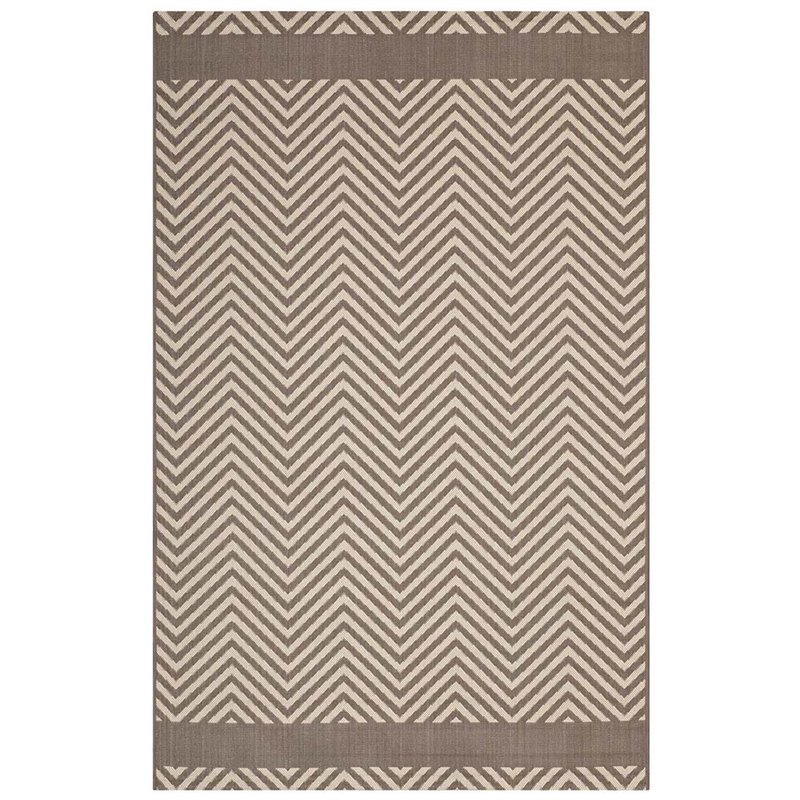 Modway Optica 5' x 8' Area Rug in Beige