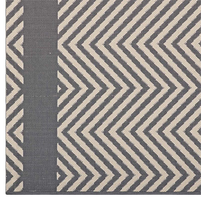 Modway Optica 5' x 8' Area Rug in Gray and Beige