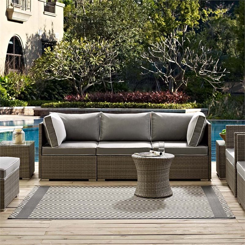 Modway Optica 5' x 8' Area Rug in Gray and Beige