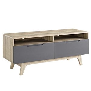 Modway Origin 47&quot Particleboard TV Stand for TVs up to 50&quot in Natural/Gray