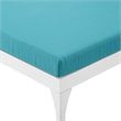 Modway Perspective Aluminum Patio Chaise Lounge in White and Turquoise