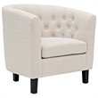 Modway Prospect Tufted Fabric Upholstered Armchair in Beige (Set of 2)