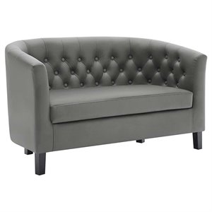 modway prospect faux leather tufted loveseat