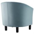 Modway Prospect Channel Tufted Performance Velvet Armchair in Light Blue