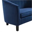 Modway Prospect Channel Tufted Performance Velvet Armchair in Navy