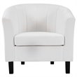 Modway Prospect Channel Tufted Performance Velvet Armchair in White