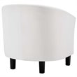 Modway Prospect Channel Tufted Performance Velvet Armchair in White