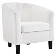 Modway Prospect Channel Tufted Performance Velvet Armchair in White
