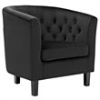 Modway Prospect Tufted Performance Velvet Armchair in Black (Set of 2)