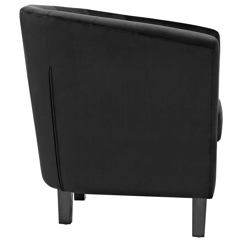 Modway Prospect Tufted Performance Velvet Armchair in Black (Set of 2)